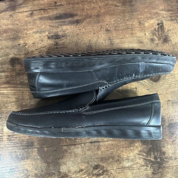 Ecco S-Lite Moc Loafers Mens Size 44 US 10-10.5 Black Leather Slip On Shoes - Picture 4 of 8